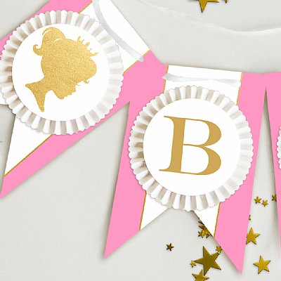 Little Princess Rosette Double Pennant Banner