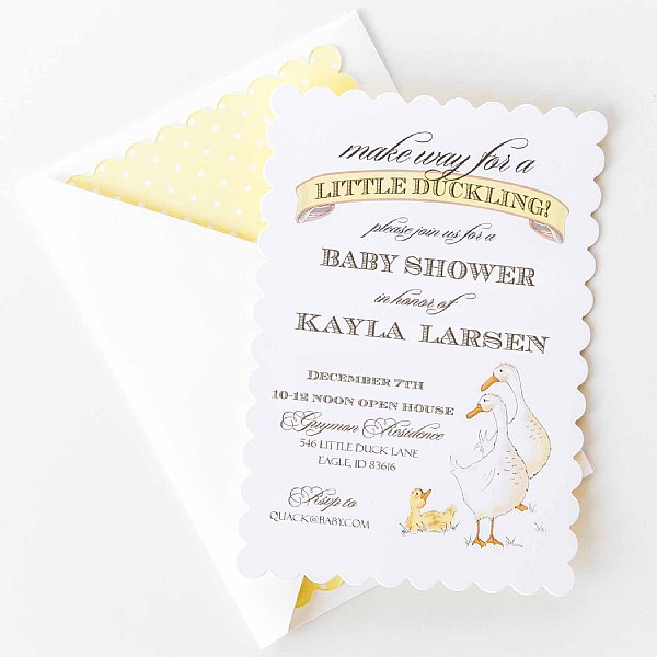 Duckling Invitation Set