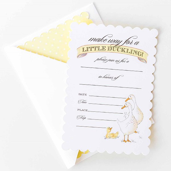 Duckling Fill-in-the-Blank Invitation Set