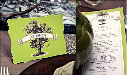 Centennial Oak Victorian Place Cards