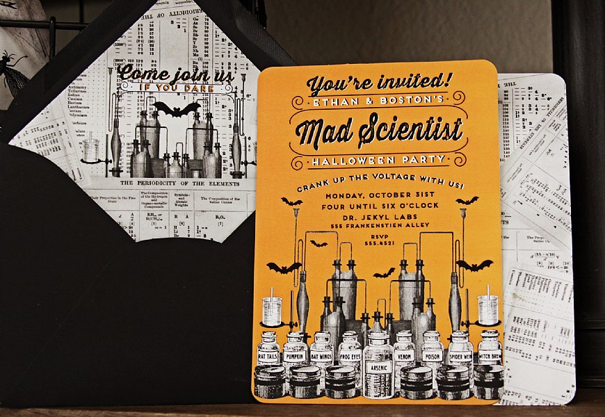 Mad Scientist Personalized Invitation 