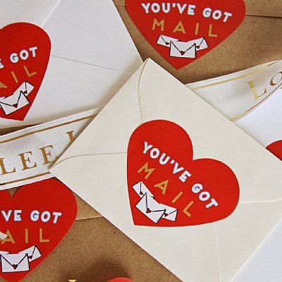 You've Got Mail Heart Stickers