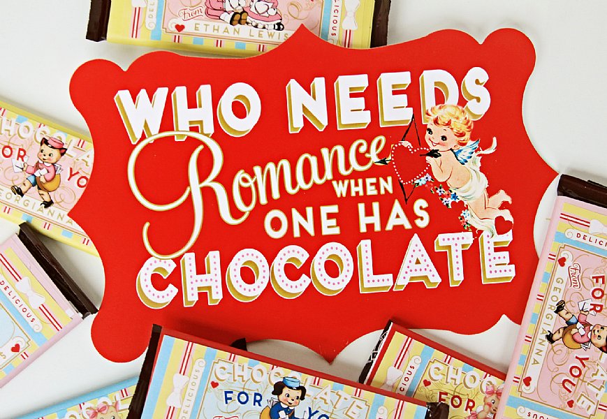 Large 10" Valentine Chocolate Sign 