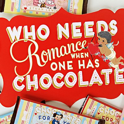 Large 10" Valentine Chocolate Sign 