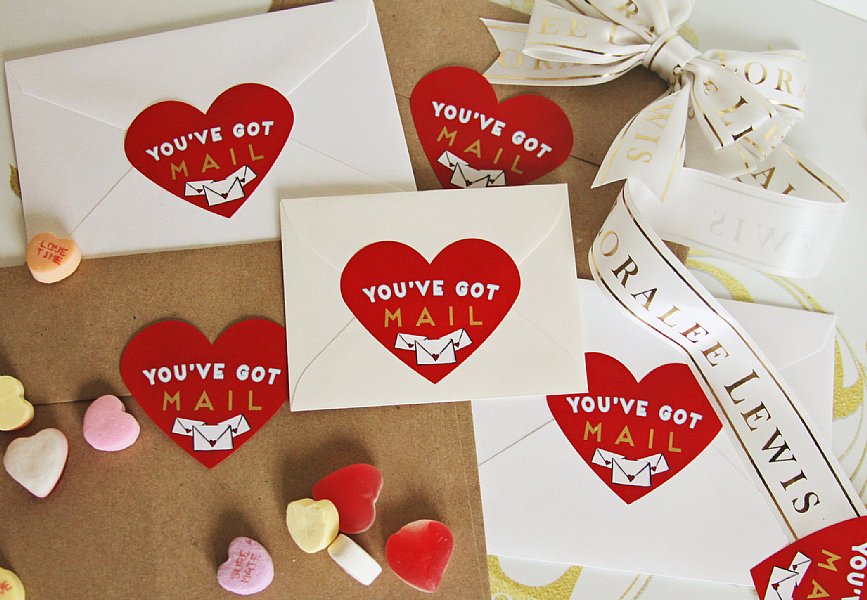 You've Got Mail Heart Stickers