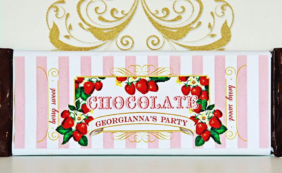 Berry Sweet Candy Bar Labels