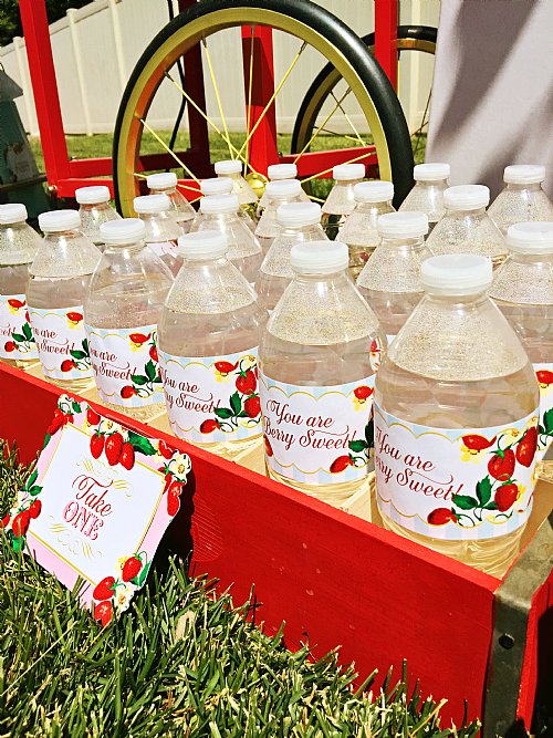 Berry Sweet Water Bottle Labels