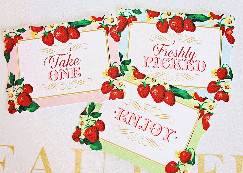 Berry Sweet Buffet & Party Signs