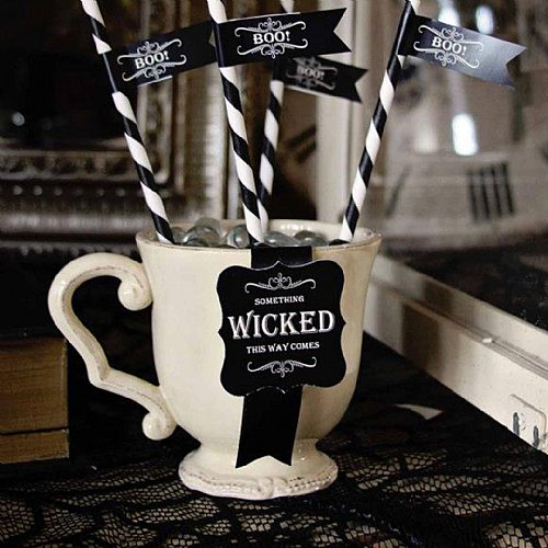 Something Wicked Straw and Pennant Kit