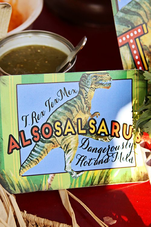 Dinosaur Buffet & Party Signs