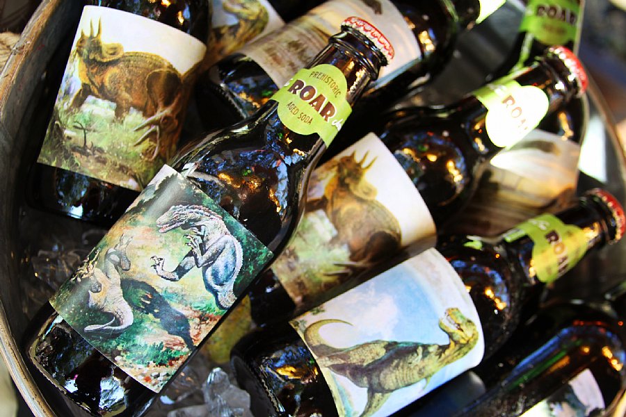 Dinosaur Glass Bottle Labels