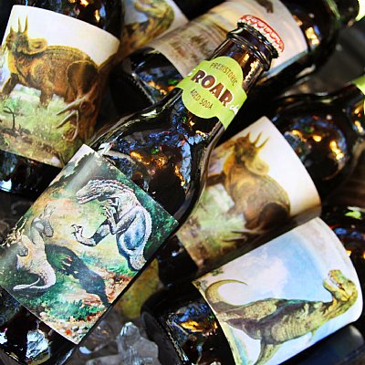 Dinosaur Glass Bottle Labels