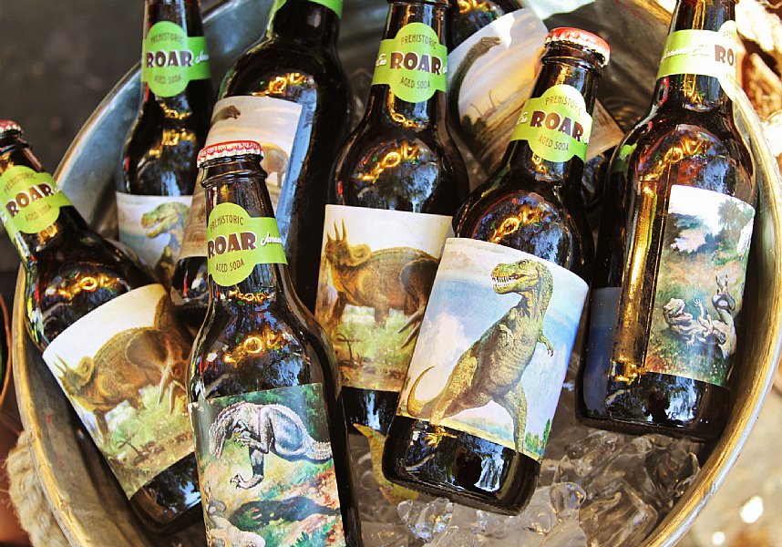 Dinosaur Glass Bottle Labels