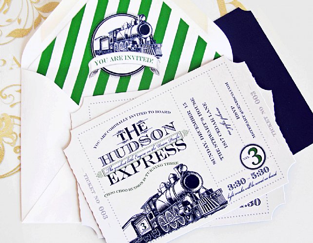 All Aboard Personalized Invitations