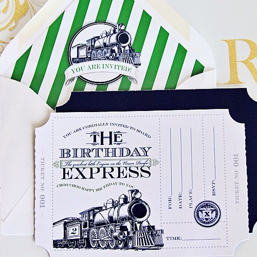 All Aboard Fill-in-the-Blank Invitation Set