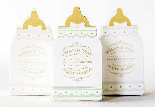 Baby Bottle Favor Box Set 