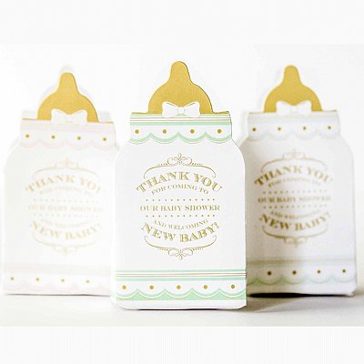 Baby Bottle Favor Box Set 