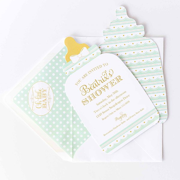 Baby Bottle Invitation