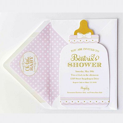 Baby Bottle Invitation