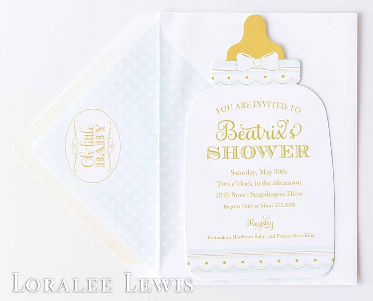 Baby Bottle Invitation