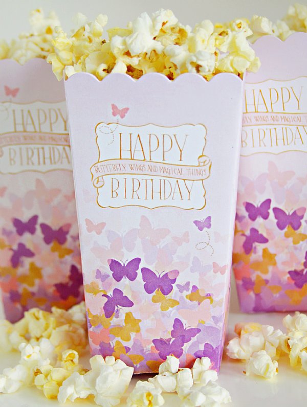 Butterfly Popcorn Boxes