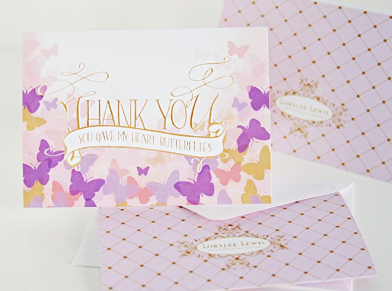 Butterfly Wings Thank You Notes