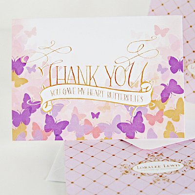 Butterfly Wings Thank You Notes