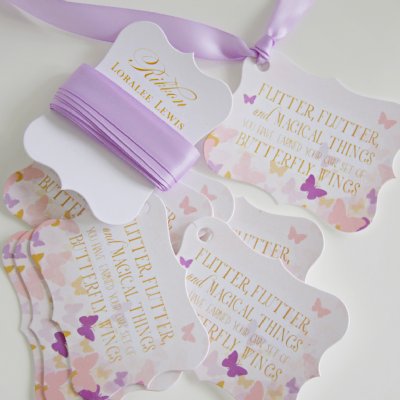 Bufferfly Wings Luxe Favor Tags 