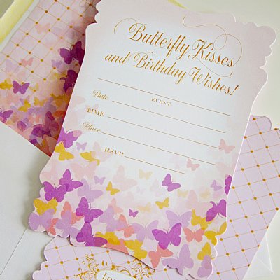 Butterfly Wings Fill-in-the-Blank Invitation Set