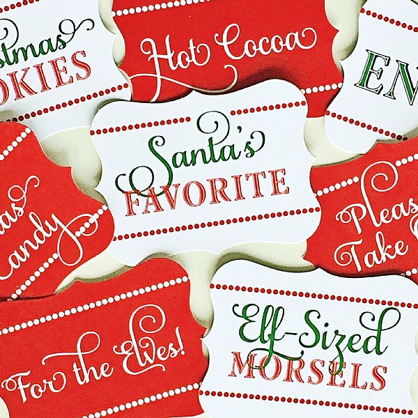 Santa's Workshop Buffet & Party Signs