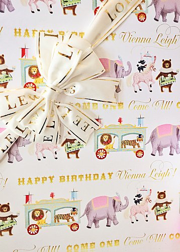 Circus Gift Wrap (White)