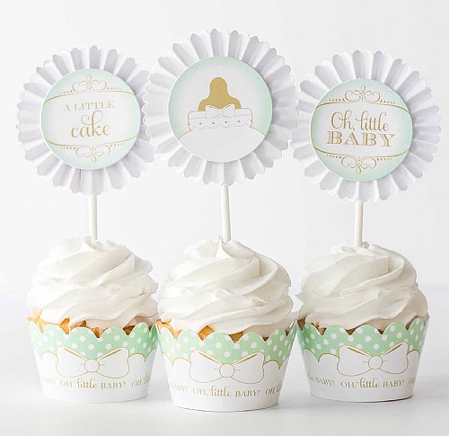 Baby Bottle Cupcake Kit (Green)