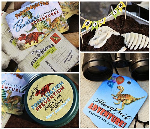 Dinosaur "Seek Adventure" Favor Tags