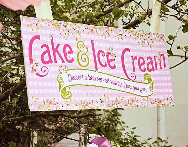 Cake and Ice Cream Over-sized Event Sign