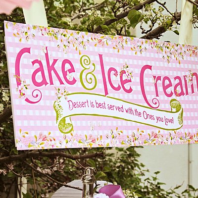 Cake and Ice Cream Over-sized Event Sign