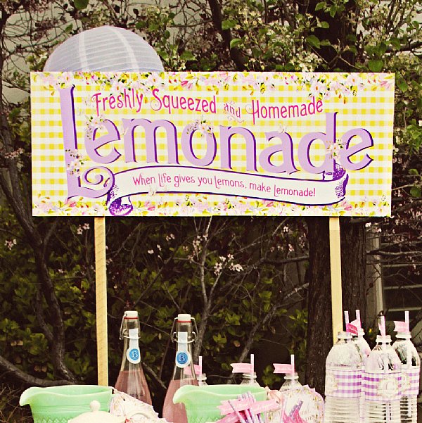 Freshly Squeezed Lemonade Oversized Event Sign