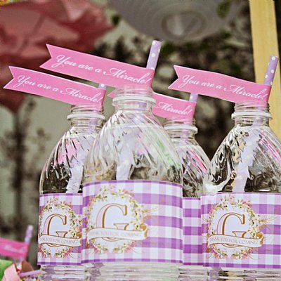 Easter Personalized Straw and Pennant Kit