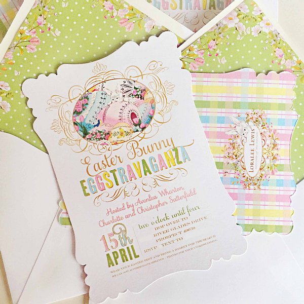 Easter Eggs Invitation Set