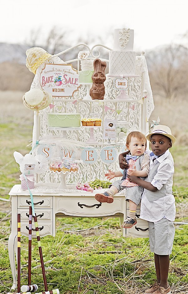 Bunny Quartet 11x17  "Bake Sale" Sign