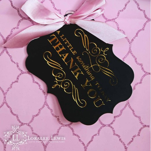 Old Hollywood Large Luxe Favor Tags