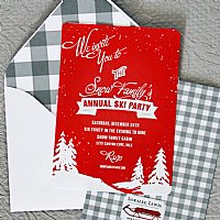 Vintage Snow Party Invitation
