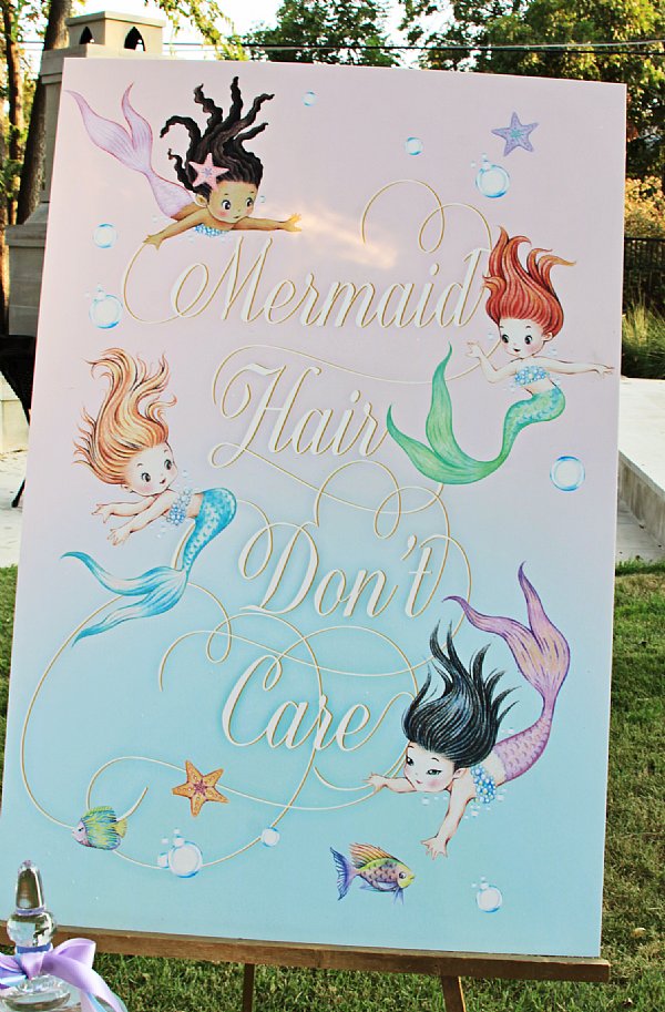 Mermaid Hair, Don't Care Print