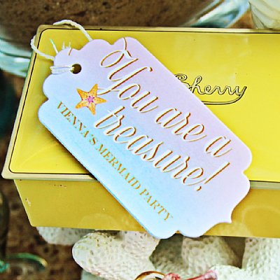 Mermaid Fancy Favor Tags