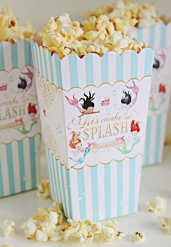 Mermaid Popcorn Boxes