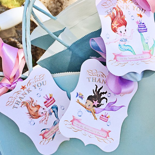 Mermaid Luxe Favor Tags