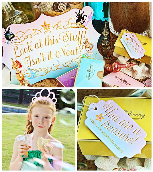 Mermaid Fancy Favor Tags