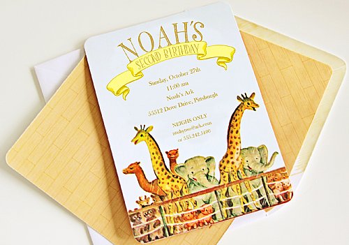 Noah's Ark Invitation 