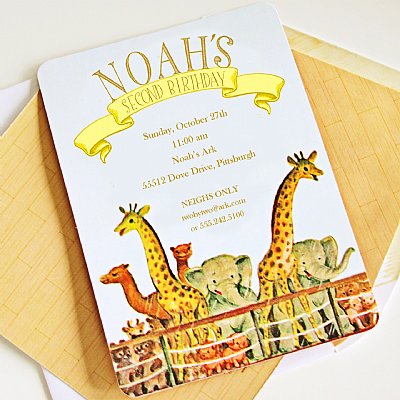 Noah's Ark Invitation