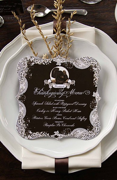 Traditional Thanksgiving Custom Menu