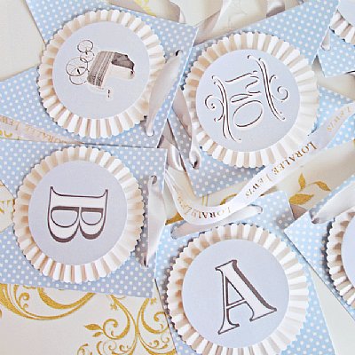 Pram Cameo Rosette Pennant Banner